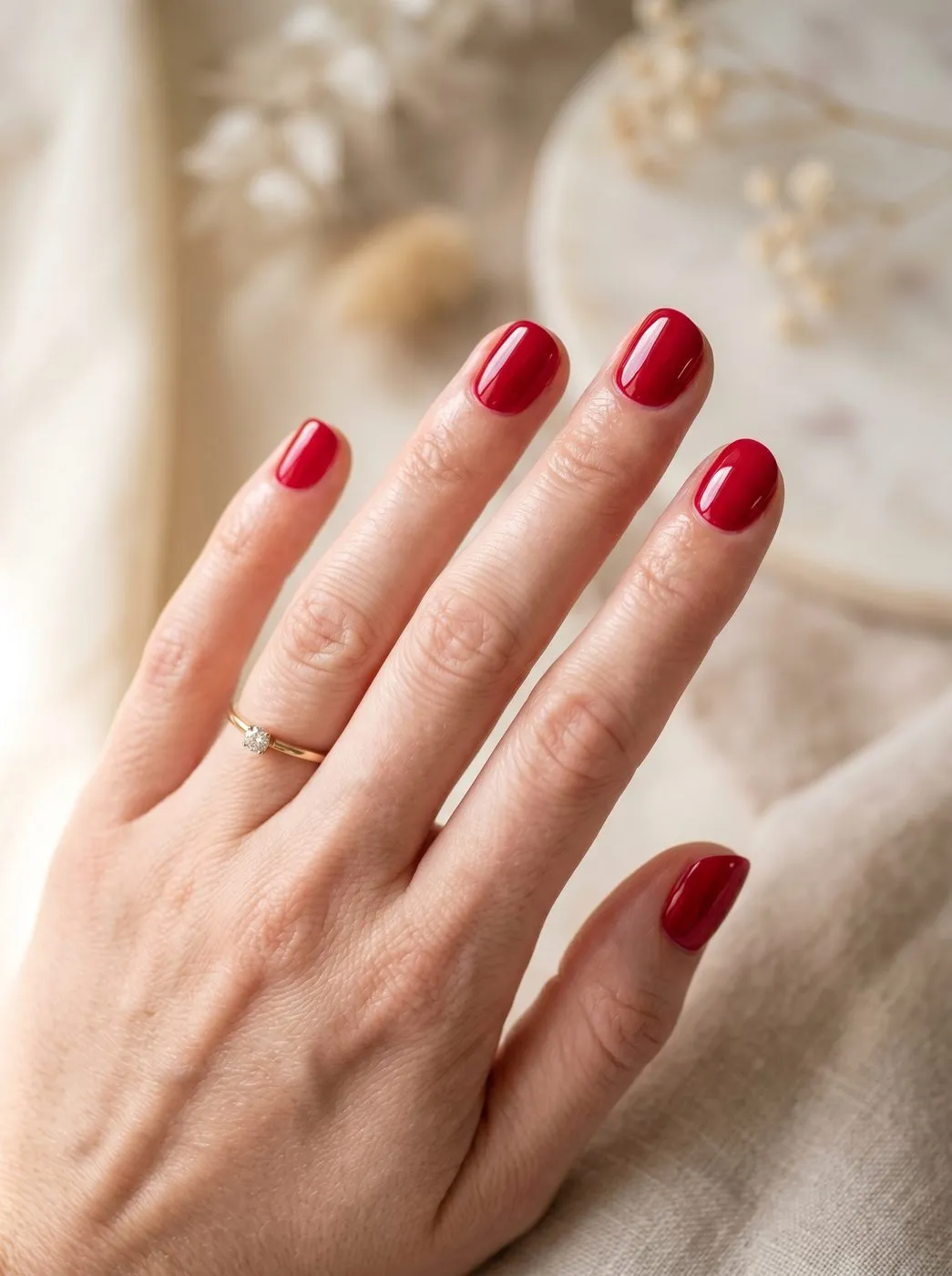 Cherry Glass – Solid-Nageldesign, mit NAILD als Inspiration verfügbar